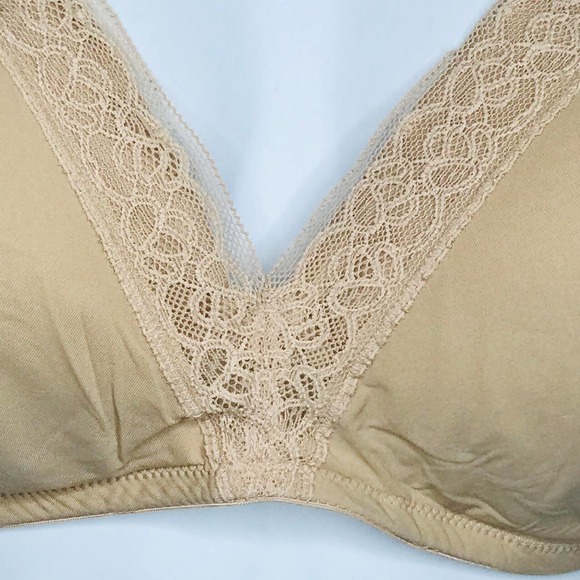 Natori Womens 749091 Wireless Maternity Nursing Bra 32G Beige NWOT - Picture 2 of 8